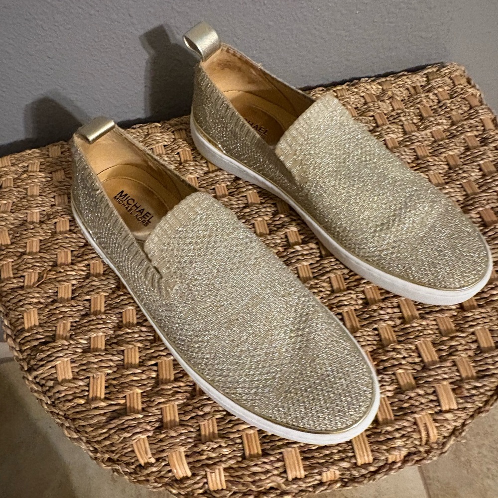 Michael Kors Gold Loafers Slip-Ons